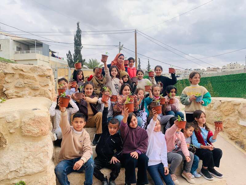 Palestinian education banner